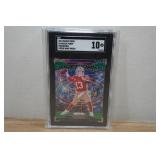 2024 Panini Prizm Brock Purdy Fireworks Green Wave Football Card - SGC 10