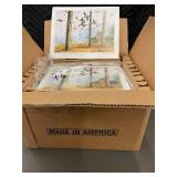 Mourning Dove Prints - Framed Woodland Scene with Birds (Set of Prints)