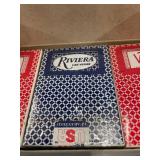PGC Hoyle Professional Gambling Cards - 3 Deck Lot (Viejas Red x2, Riviera Las Vegas) - Poker Size