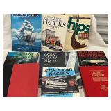 Vintage Transportation Reference Books Collection - Sailing Ships, Trucks, Steam Trains, Cars