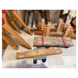 Wooden & Metal Saw Horses and Wheel Carts
