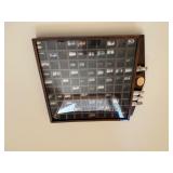 Fun Thimble Collection in a Wooden Cabinet