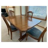 Dinner Table with 4 Chairs & 2 Extensions