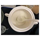 Entertaining Set with Punch Bowl, Wineglasses & 3 Quart Souper