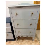 Painted 3-Drawer Dresser & Desk