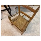 Vintage Furniture Grouping With Telephone Stand and Book Rack