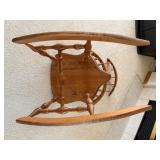 Vintage Rocker Chair & Attractive Wool Blend Afghan