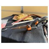 Misc. Garden Tools with Trimmers & Gloves