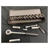 1/2" Socket Set In Metal Box