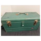 Metal Tool Box With A Tool Collection