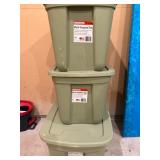 Green Storage Bins--2-18 Gallon & 30 gallon