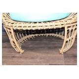 Topanga Club Chair with Ottoman - Blue/Brown - Opalhouse™ designed with Jungalow.