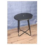 Stylish and Durable Metal Bistro Set for Outdoor Dining, Cushions Included, Black