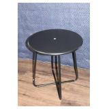 Stylish and Durable Metal Bistro Set for Outdoor Dining, Cushions Included, Black