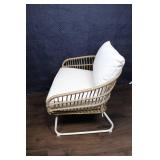 Opalhouse Wicker Chair + Half - White / Linen