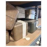 6 old vintage Tackle Boxes