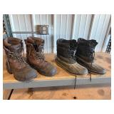 2 pair of boots