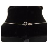 .925 Sterling Silver Labradorite Cabochon Pendant Necklace