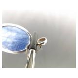 .925 Sterling Silver Labradorite Cabochon Pendant Necklace