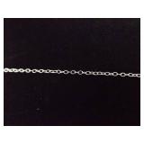 .925 Sterling Silver Sodalite Cabochon Asian Coin Primitive Pendant Necklace