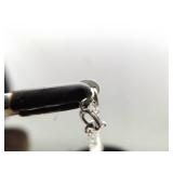 .925 Sterling Silver Sodalite Cabochon Asian Coin Primitive Pendant Necklace