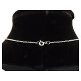 .925 Sterling Silver Primitive Raw Turquoise Pendant Necklace