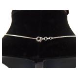 .925 Sterling Silver Green Turquoise Cabochon Pendant Necklace