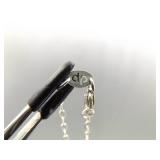 .925 Sterling Silver Amethyst Cabochon Eclipse Pendant Necklace