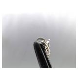 .925 Sterling Silver Pink Sapphire Crystal Pendant Necklace