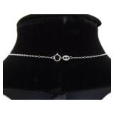 .925 Sterling Silver Rose Quartz Primitive Pendant Necklace