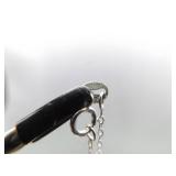 .925 Sterling Silver Rose Quartz Primitive Pendant Necklace