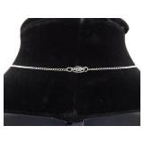 .925 Sterling Silver Primitive Carved Rhodonite Rose Pendant Necklace