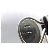 .925 Sterling Silver Red Jasper Cabochon Pendant Necklace