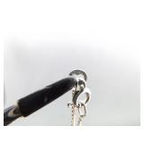 .925 Sterling Silver Red Jasper Cabochon Pendant Necklace