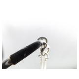 .925 Sterling Silver Red Jasper Cabochon Pendant Necklace