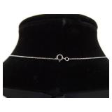 .925 Sterling Silver Primitive Bone Pendant Necklace