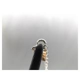 .925 Sterling Silver Faceted Zirconia Drop Dangle Pendant Necklace