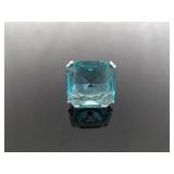 .925 Sterling Silver Topaz Crystal Cocktail Ring Size 7.25