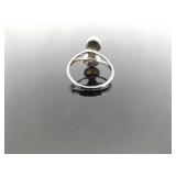 .925 Sterling Silver Opal Ring Size 7.75