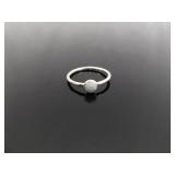 .925 Sterling Silver Opal Cabochon Ring Size 6.5