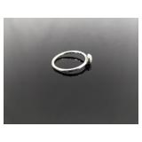 .925 Sterling Silver Opal Cabochon Ring Size 6.5