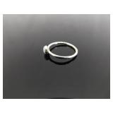 .925 Sterling Silver Opal Cabochon Ring Size 6.5