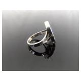 .925 Sterling Silver Ancient Asian Pottery Shard Ring Size 7.5