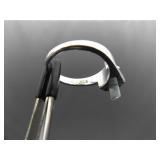 .925 Sterling Silver Jade Bar Ring Size 8