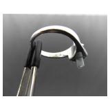 .925 Sterling Silver Jade Bar Ring Size 8