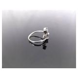 .925 Sterling Silver Art Nouveau Amethyst Crystal Ring Size 6.75