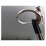 .925 Sterling Silver Art Nouveau Amethyst Crystal Ring Size 6.75