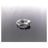.925 Sterling Silver Yellow Citrine Ring Size 8