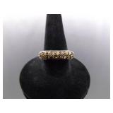 .925 Sterling Silver Stacked Citrine Crystal Ring Size 6