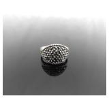 .925 Sterling Silver Art Nouveau Ring Size 7